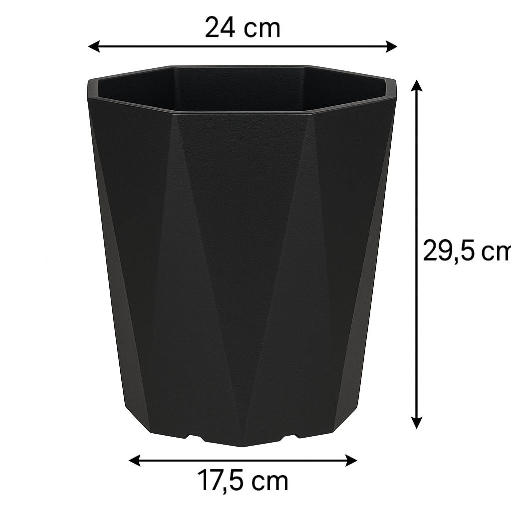 Diamant-Kunstharz-Blumentopf