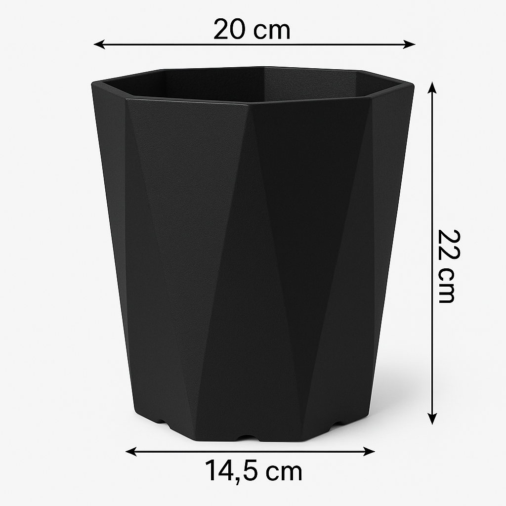 Diamant-Kunstharz-Blumentopf