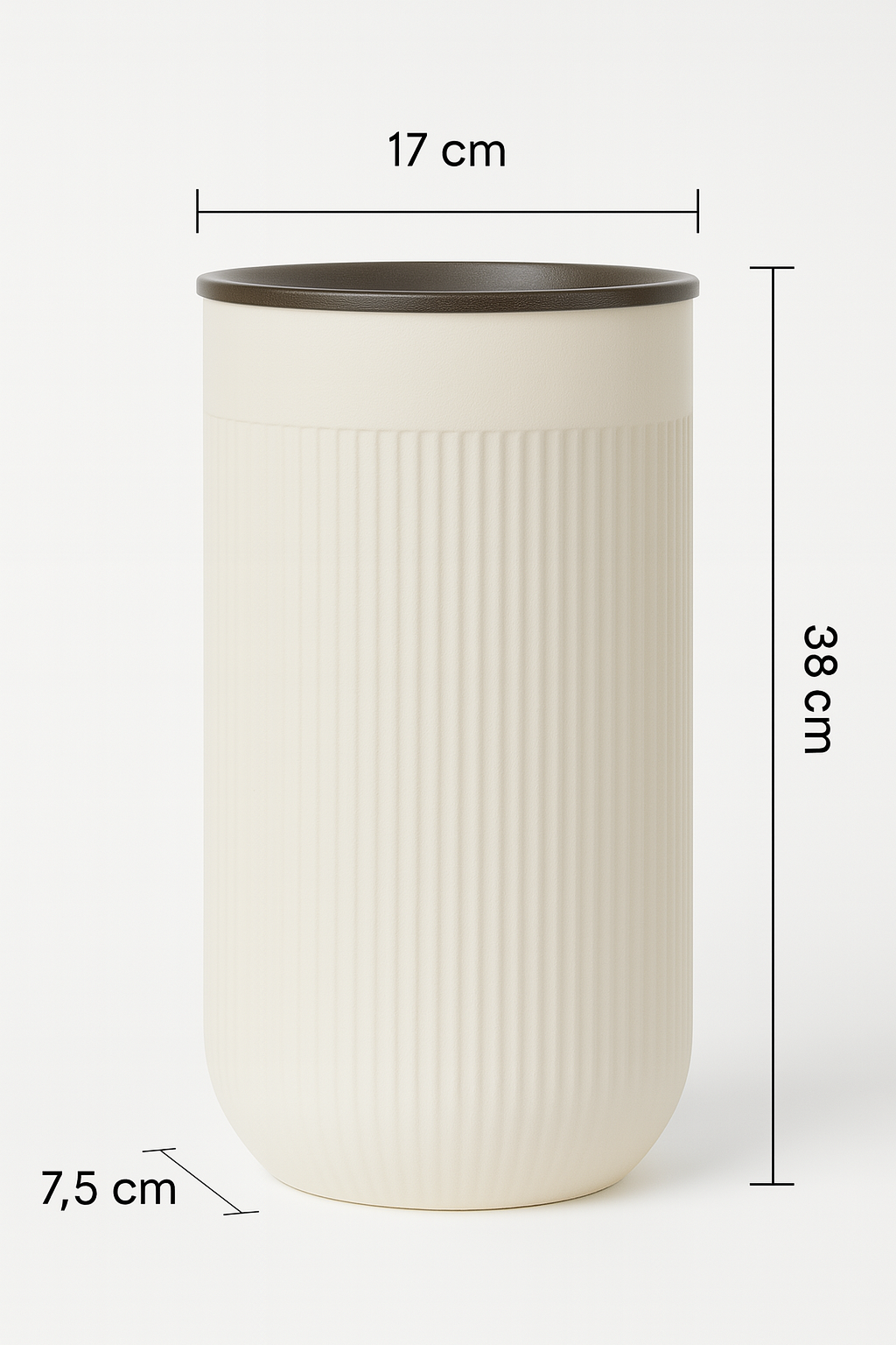 Zylindrischer Standblumentopf