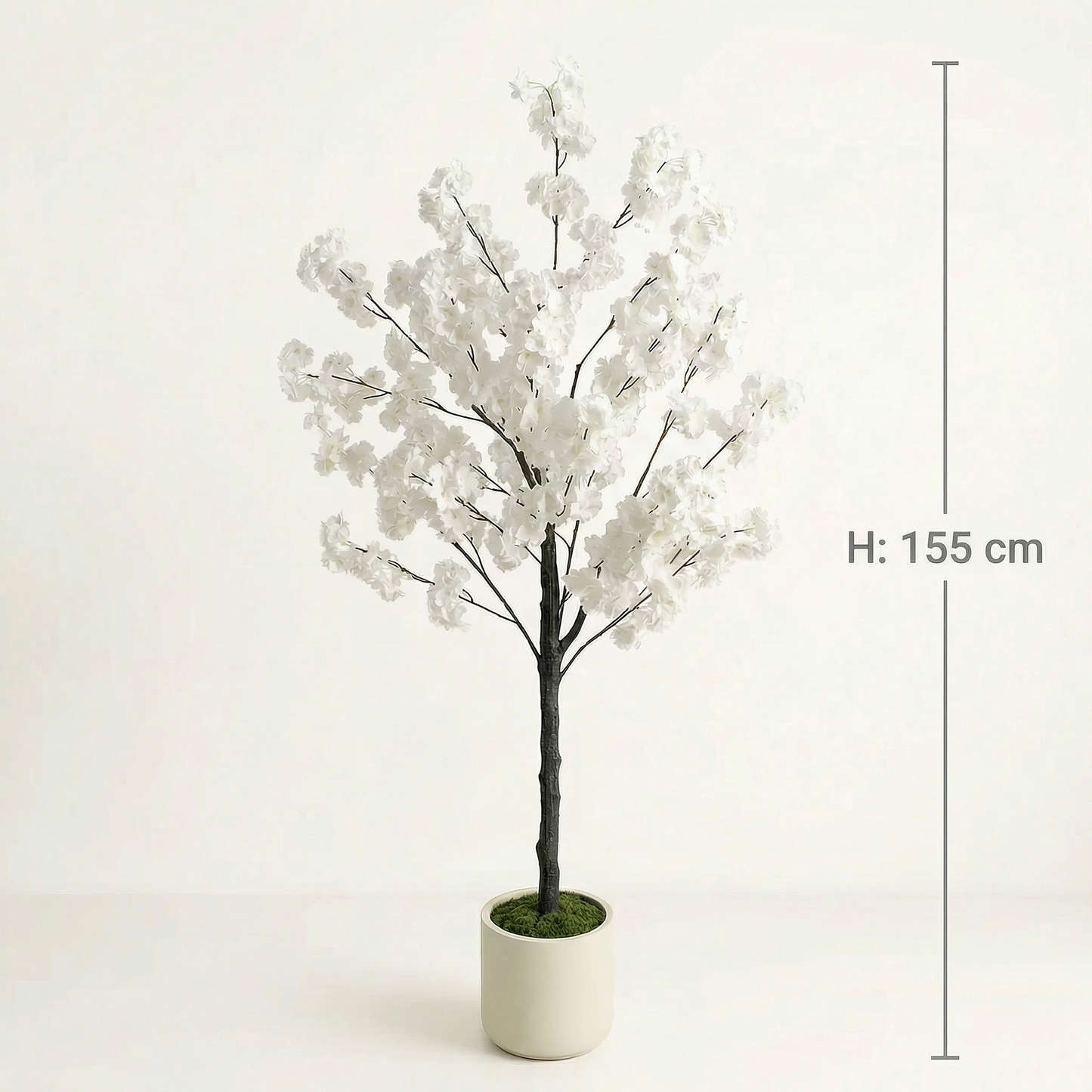 Künstlicher Kirschblütenbaum Weiß 130–180 cm