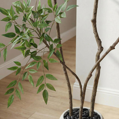 Künstlicher Nandina-Baum 150 cm mit Dekotopf