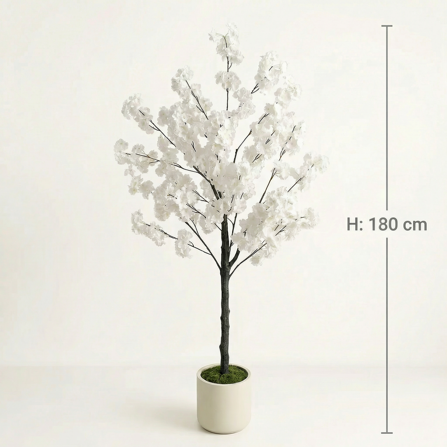 Künstlicher Kirschblütenbaum Weiß 130–180 cm