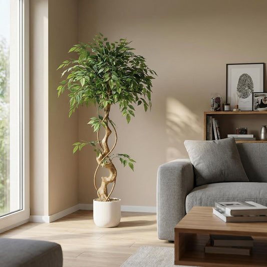 Künstlicher Ficusbaum 120–150 cm mit Dekotopf