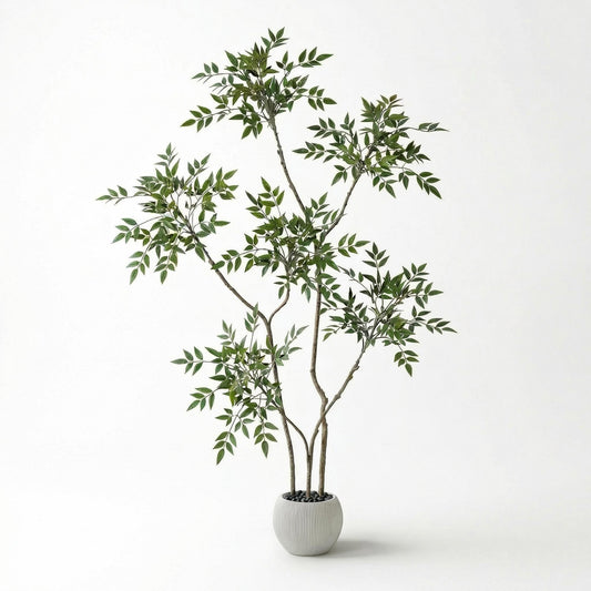 Künstlicher Nandina-Baum 150 cm mit Dekotopf