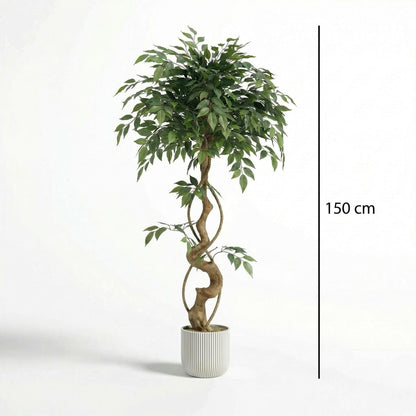 Künstlicher Ficusbaum 120–150 cm mit Dekotopf