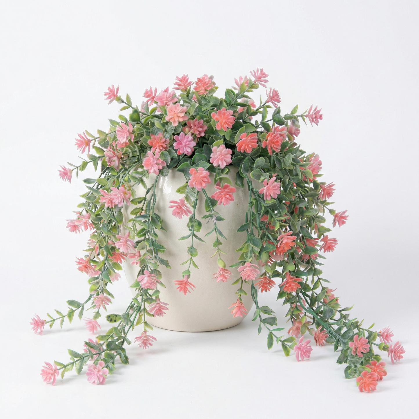 Künstliche Hängepflanze mit Blüten 60 cm