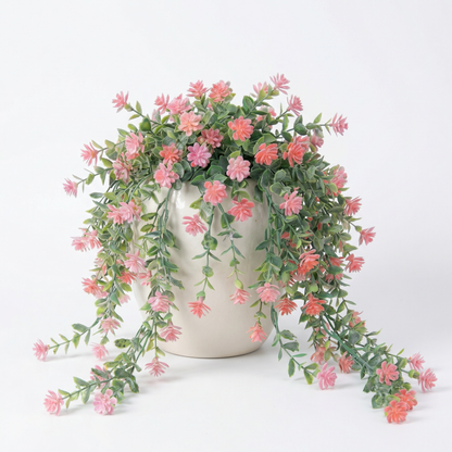 Künstliche Hängepflanze mit Blüten 60 cm