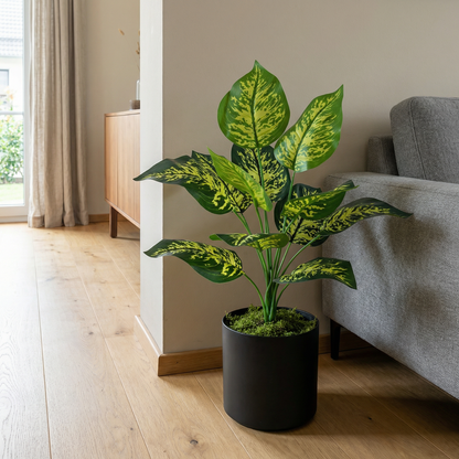 Künstliche Stiele Dieffenbachia Grün-Gelb 45 cm