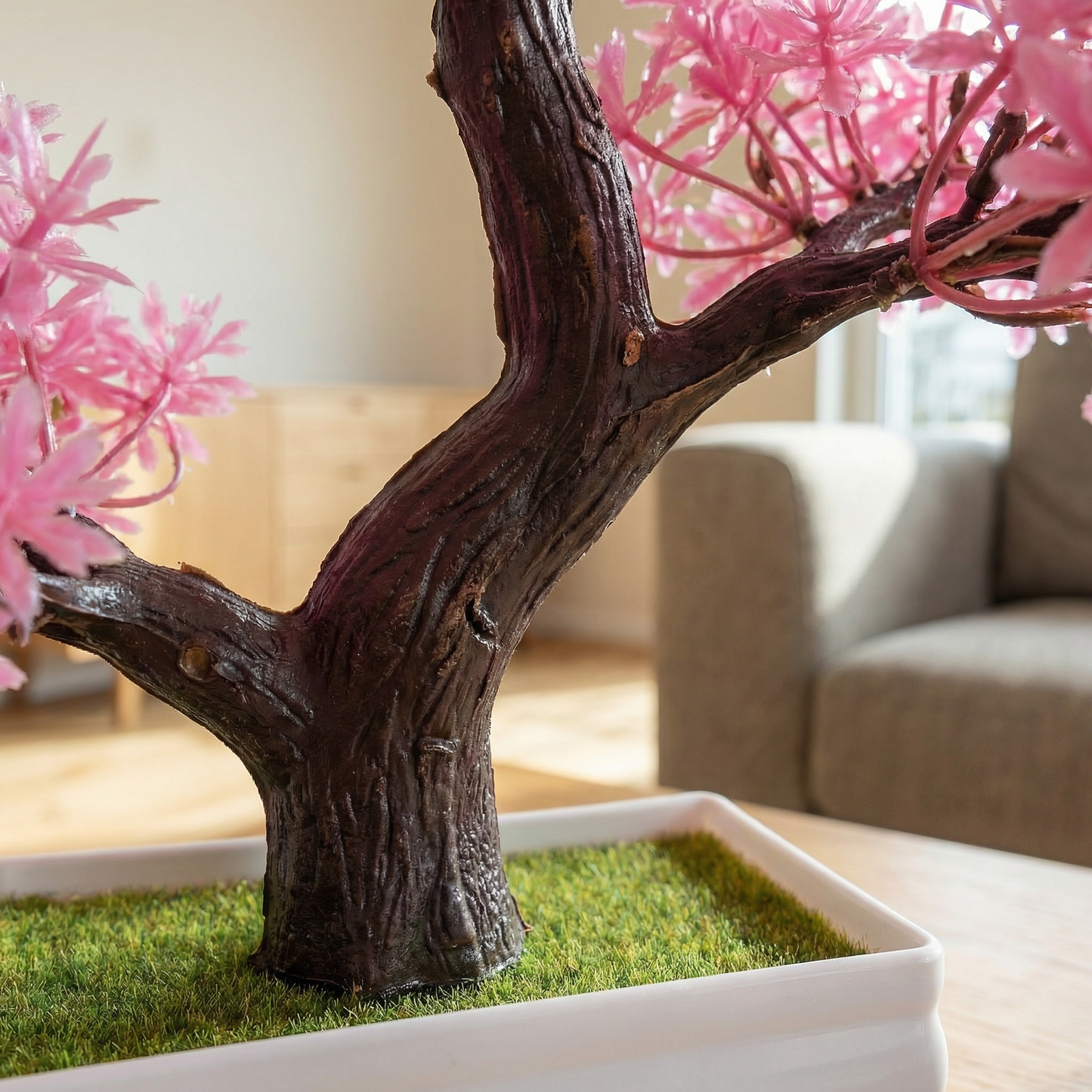 Künstlicher Blüten-Bonsai 20 cm mit Dekotopf