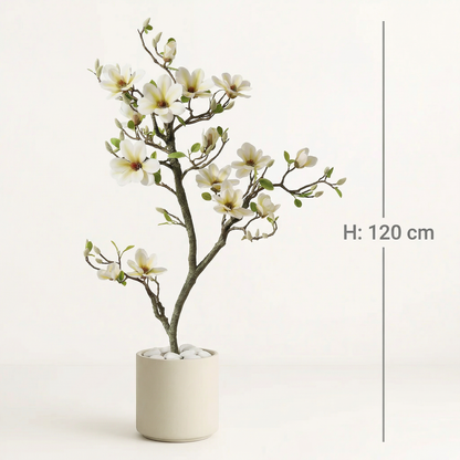 Künstlicher Magnolienbaum 120–180 cm mit Dekotopf