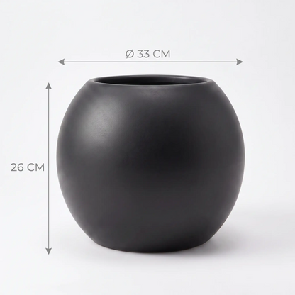Bloempot Ø40 cm bolvorm wit PLENA