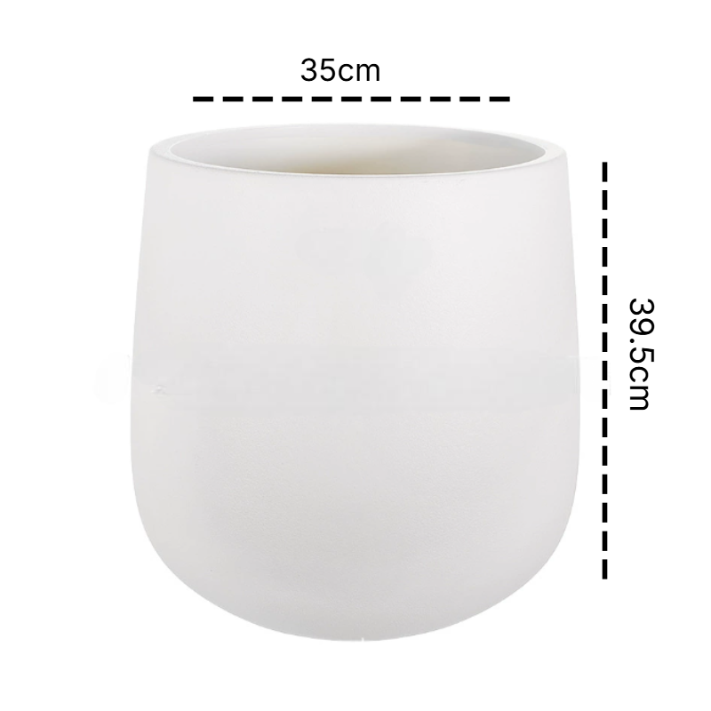 Minimalistischer runder Blumentopf aus Kunstharz