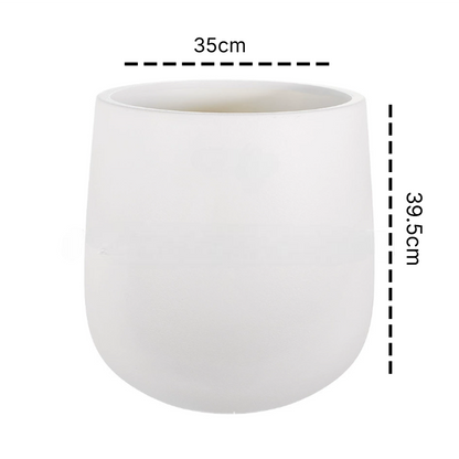 Minimalistischer runder Blumentopf aus Kunstharz