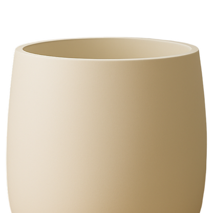 Minimalistischer runder Blumentopf aus Kunstharz