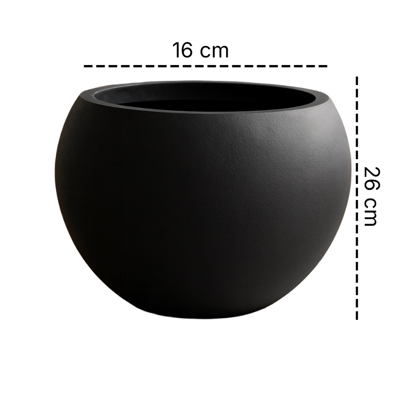 Moderner Blumentopf aus Magnesium mit Kugeln