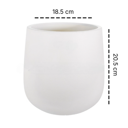 Minimalistischer runder Blumentopf aus Kunstharz