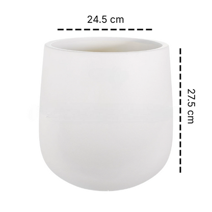 Minimalistischer runder Blumentopf aus Kunstharz