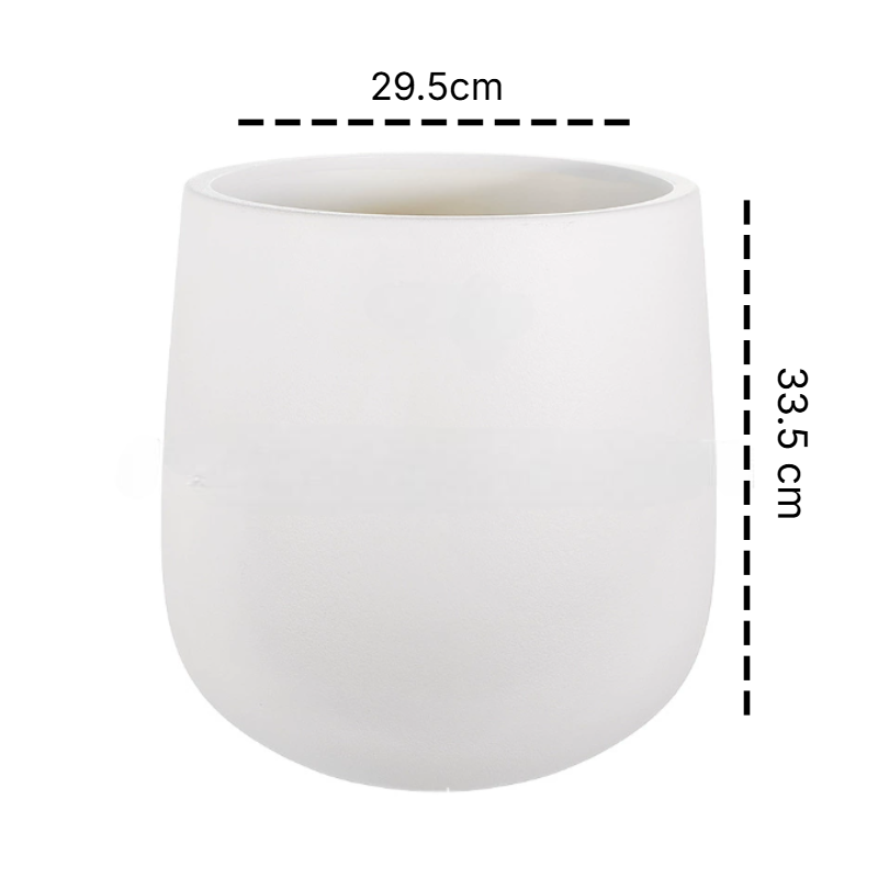 Minimalistischer runder Blumentopf aus Kunstharz