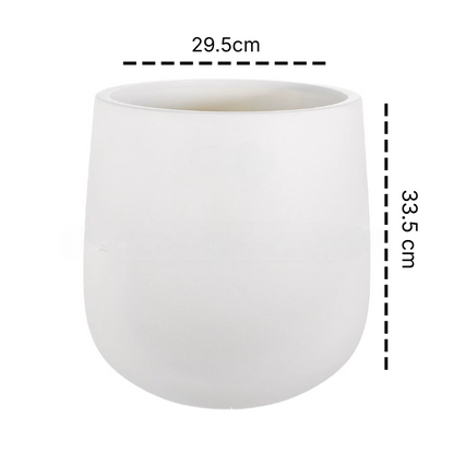 Minimalistischer runder Blumentopf aus Kunstharz